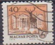 z vendido Hungria 1972 Scott 2196 Sello Edificios Oficiales Plaza Principal Szarvas usado Magyar Posta M-2825 Yvert2196 Ungarn Hungary Hongrie Ungheria Hongarije 